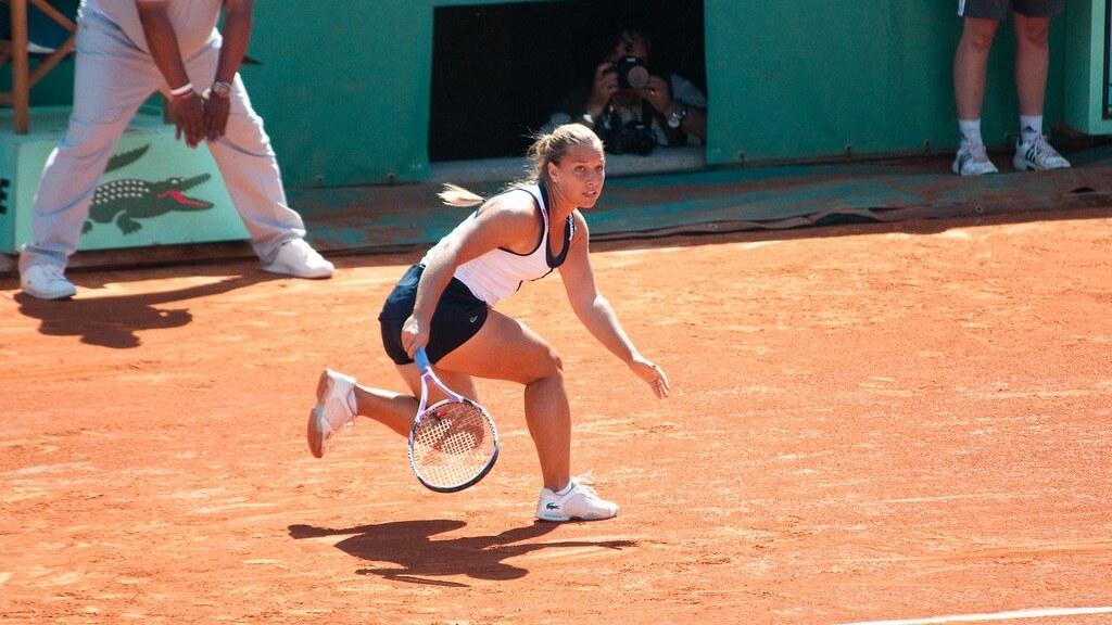 Dominika Cibulkova: La tenista eslovaca en un partido de competición